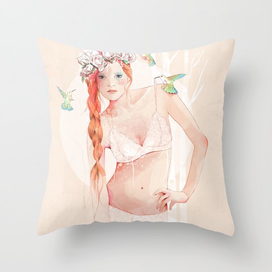 Colibrí Throw Pillow