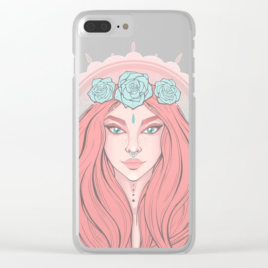 Rose Ivy Clear iPhone Case