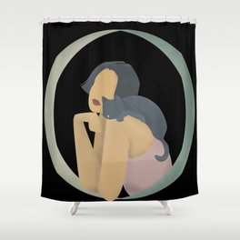 Just a girl who loves cats  Shower Curtain