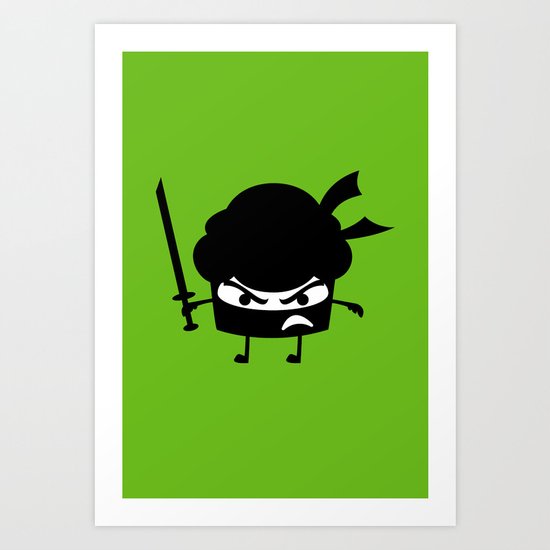 Ninja Cupcake Art Print