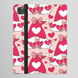 Cute Valentines Day Heart Gnome Lover iPad Folio Case