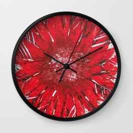 Feather cocon vertical Wall Clock | Flowers, Acrylic, Abstract, Popart, Painting 