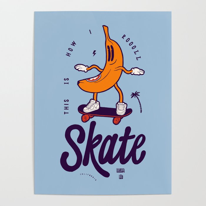 Banana Skater Poster