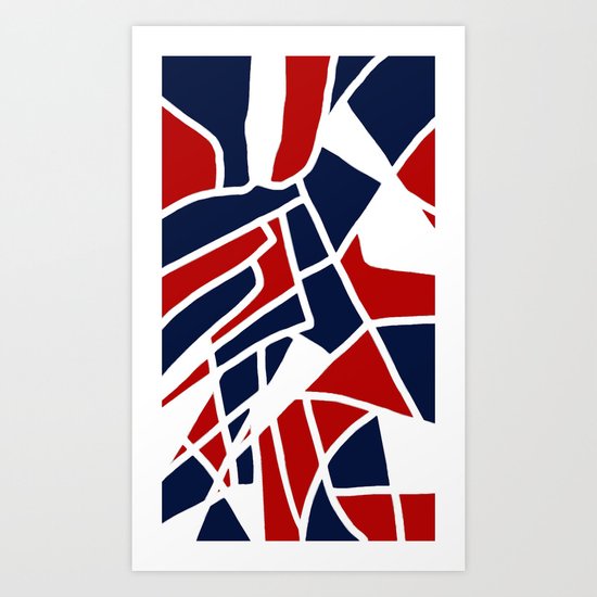 Red White & Blue Art Print