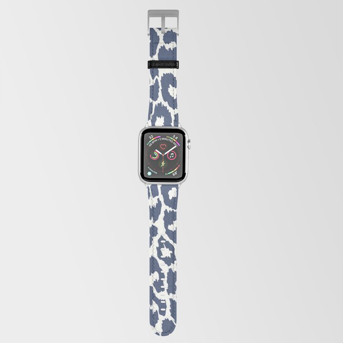 Vintage Blue Iconic Leopard Print Apple Watch Band