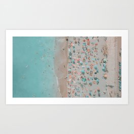 summer beach xcii / nice, france Art Print