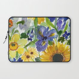 daffodil, iris and sunflower Laptop Sleeve