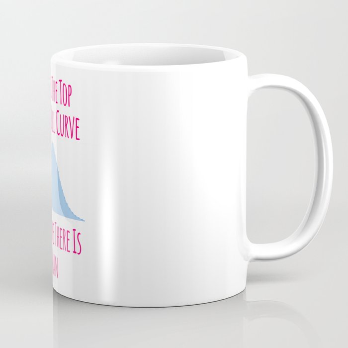 Avoid the Top of the Bell Curve Fun Quote Coffee Mug