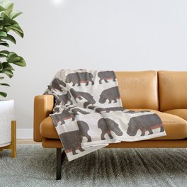 Hippo,hippo Throw Blanket