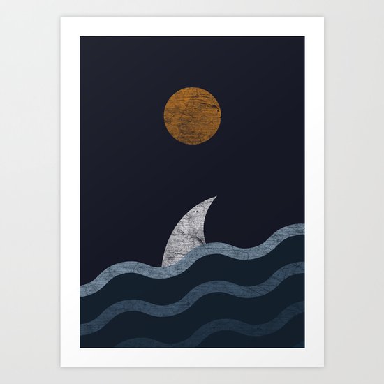 Midnight Shark Art Print