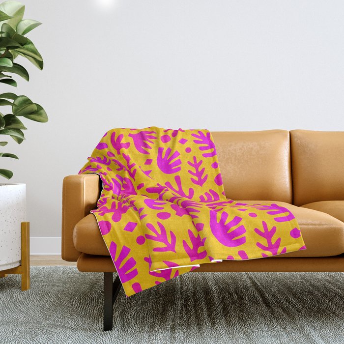 Matisse Paper Cuts // Neon Throw Blanket