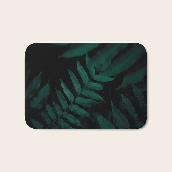 Dark Leaves II Bath Mat