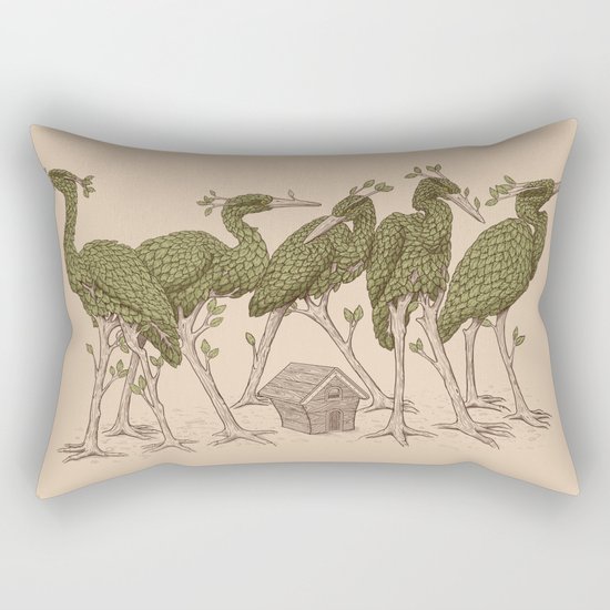 Bird Forest Rectangular Pillow