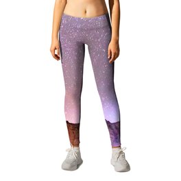 Sedona Arizona Night Sky, Meteors, and Stars Leggings