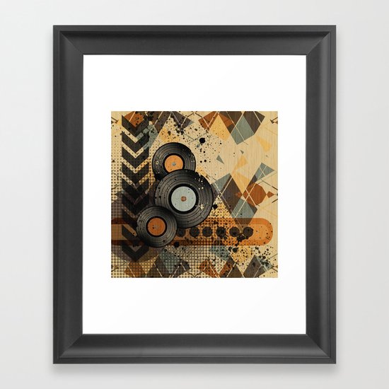 Retro Vinyl. Framed Art Print