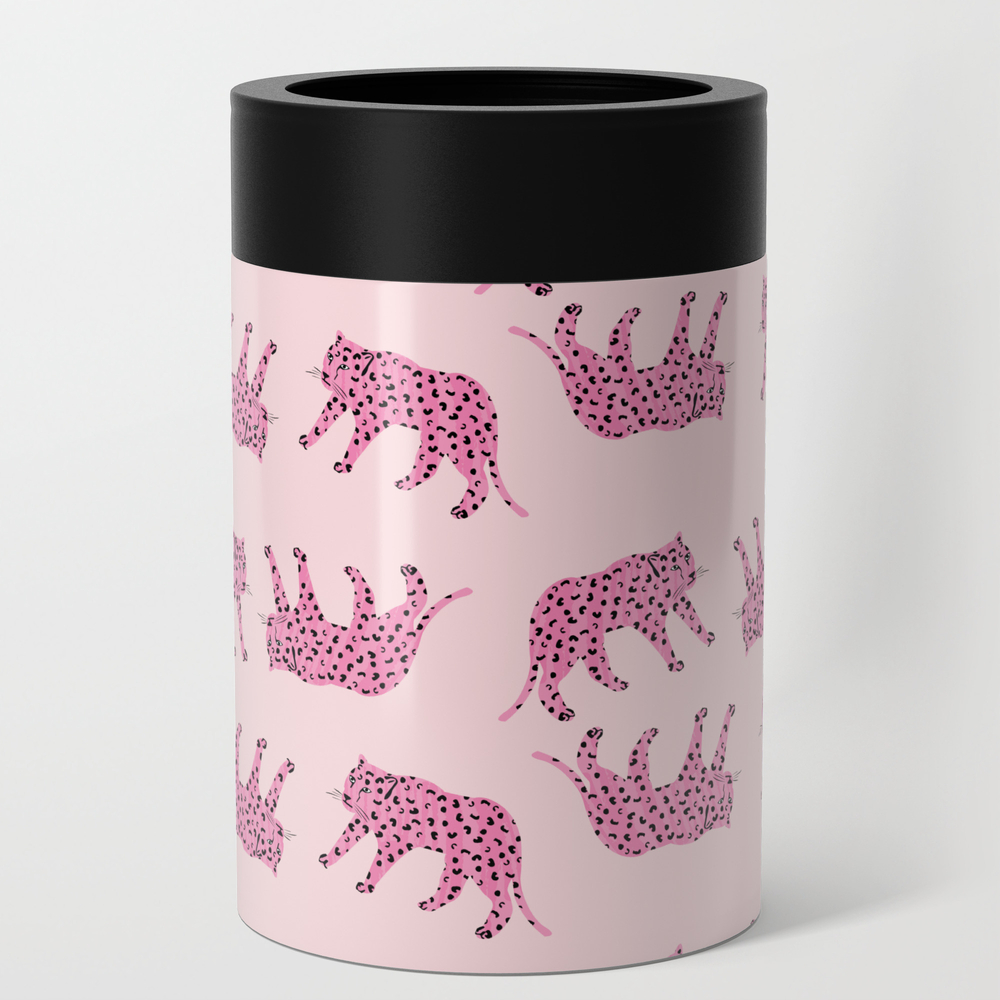Pink Leopards Can Cooler by amycivetti