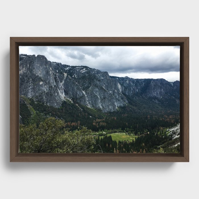 Fog Over Mountains (Yosemite National Park, California) Framed Canvas
