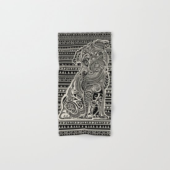 Polynesian Pug Hand & Bath Towel