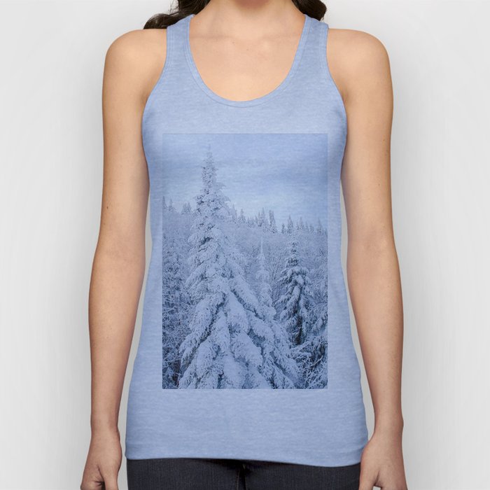 Snow covered forest Tank Top