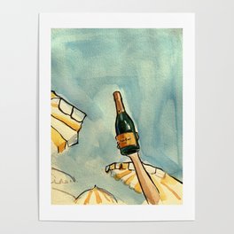 Summer champagne Veuve Clicquot poster  Poster