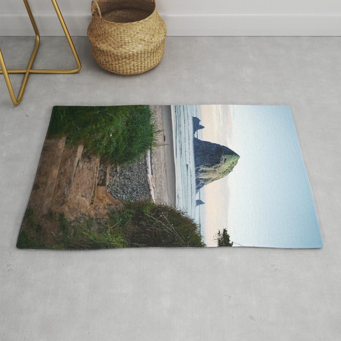 Haystack Rock Surreal Views | Travel Photography and Collage #3 Rug