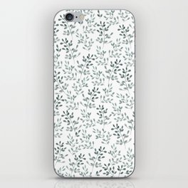 Tiny leaves pattern iPhone Skin