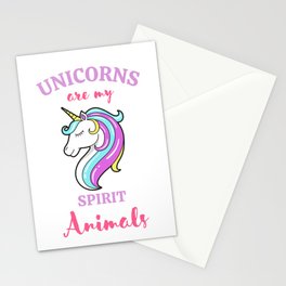 Unicorns are my Spirit Animal Stationery Card