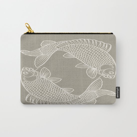 Koi Alabaster Blue Gray Carry-All Pouch