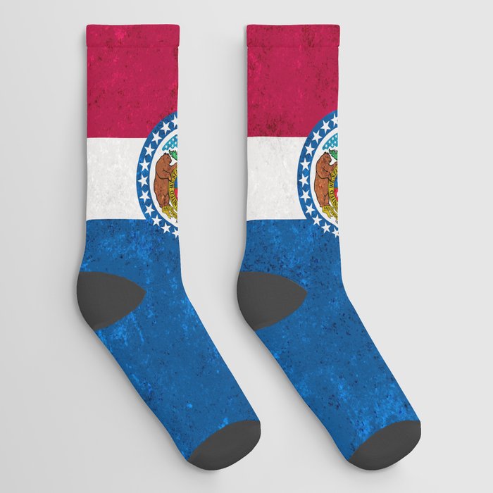 Missouri State Flag Socks