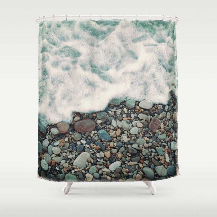 A Beautiful Spring Day at the Beach IV Shower Curtain