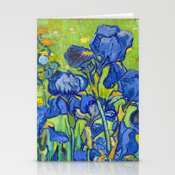 Vincent Van Gogh Irises Painting Detail Stationery Cards by Design & Art
