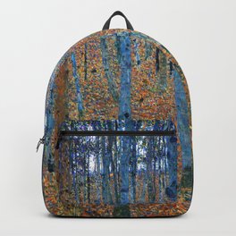 Beech Grove I by Gustav Klimt Backpack | Nature, Fall, Birch, Trees, Beechforest, Deco, Klimt, Scenery, Forest, Painting 