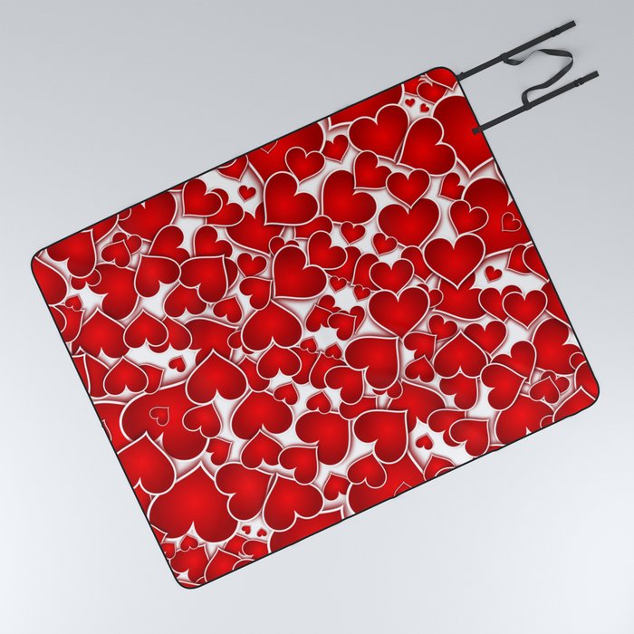 Hearts Picnic Blanket by igordron Society6