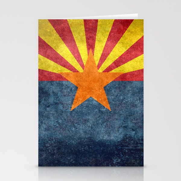 Arizona Flag, Grungy Stationery Cards
