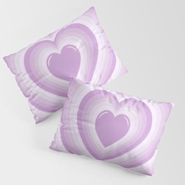 Dreamy lilac - groovy y2k hearts  Pillow Sham