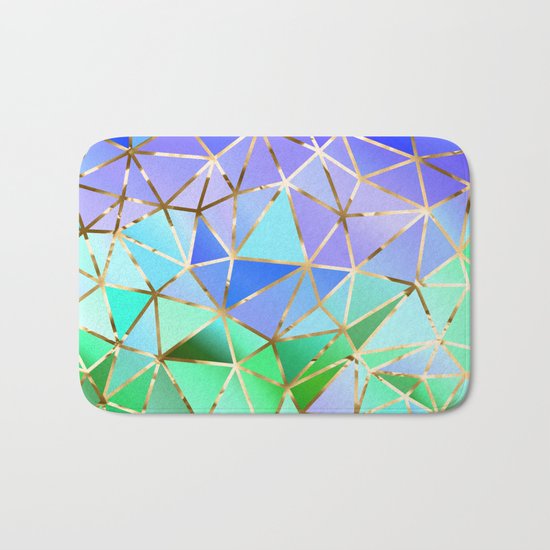 Rainbow Geometric pattern #3 Bath Mat