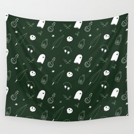 Witchcraft - Green Wall Tapestry