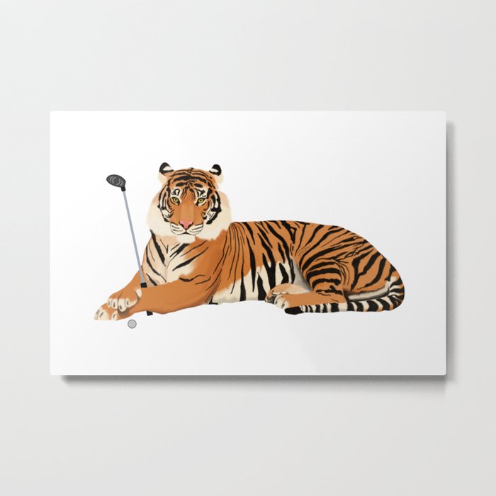 Golf Tiger Metal Print