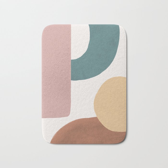 Abstract Earth 1.2 - Painted Shapes Bath Mat