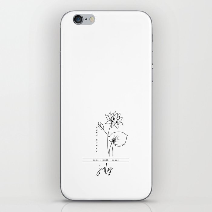 July Birth Flower | Water Lily iPhone Skin