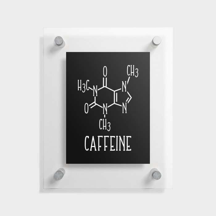 Caffeine Molecular Structure Chemistry Floating Acrylic Print