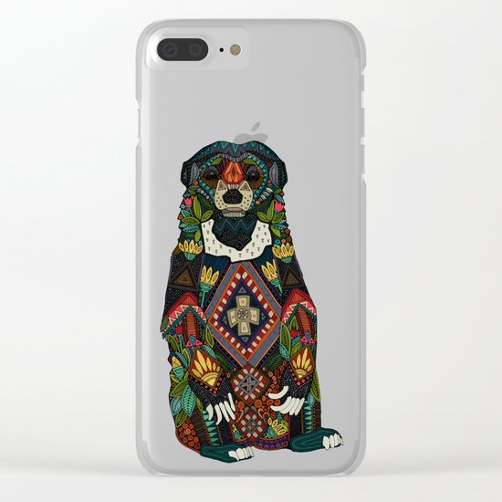 sun bear almond Clear iPhone Case