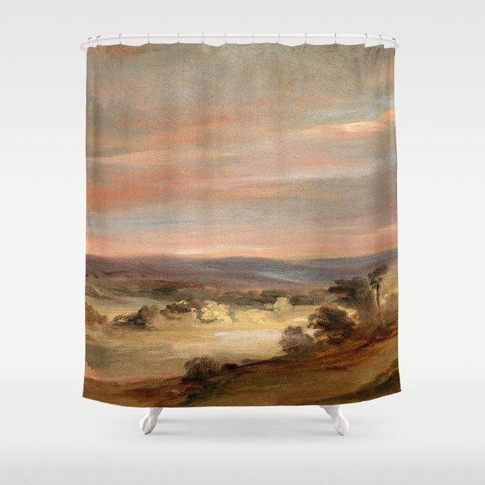 Landscape art by John Constable Shower Curtain