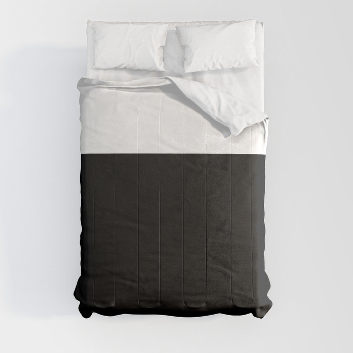 Color Block-Black and White Comforter