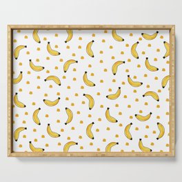Cute Banana Fruit Lover Print Pattern Serving Tray