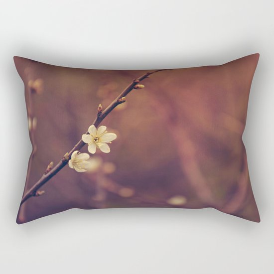 White Cherry blossom Rectangular Pillow