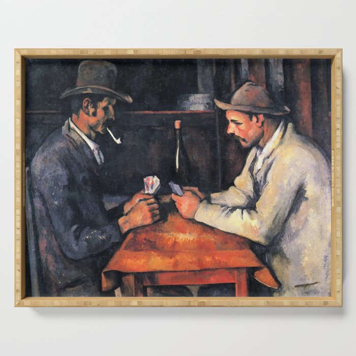 Paul Cezanne The Card Players Serving Tray By Constantchaos