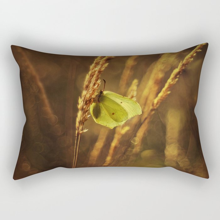 Golden butterfly Rectangular Pillow