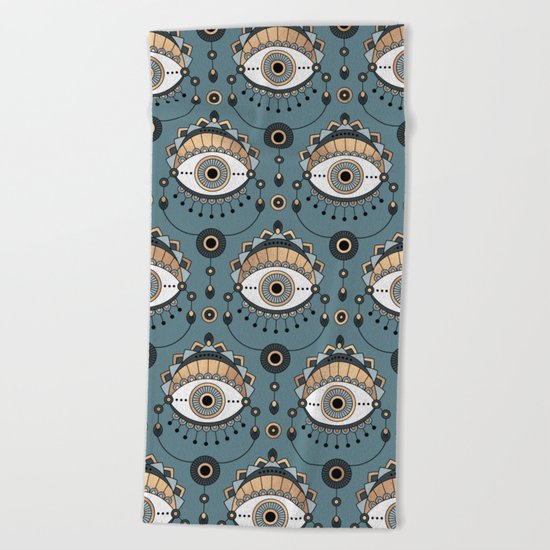 Eye Pattern 1 Beach Towel