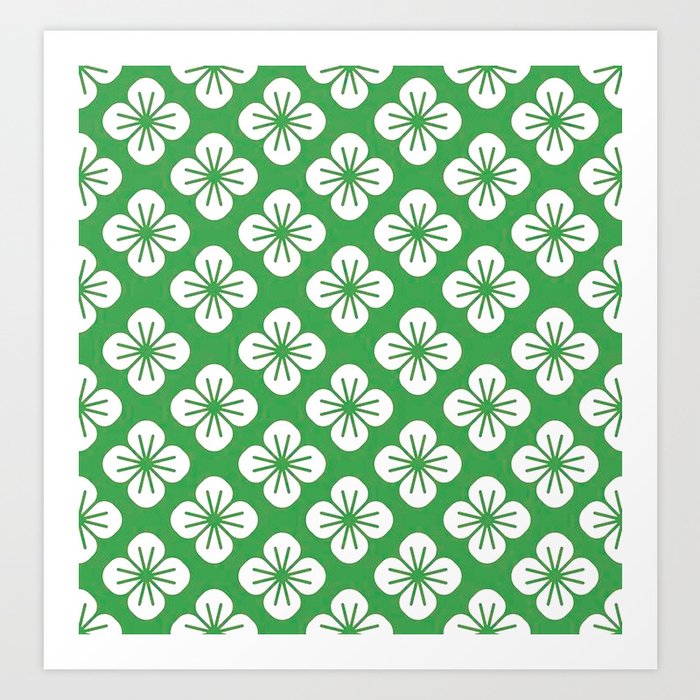 Japanese Floral Pattern 3 Art Print